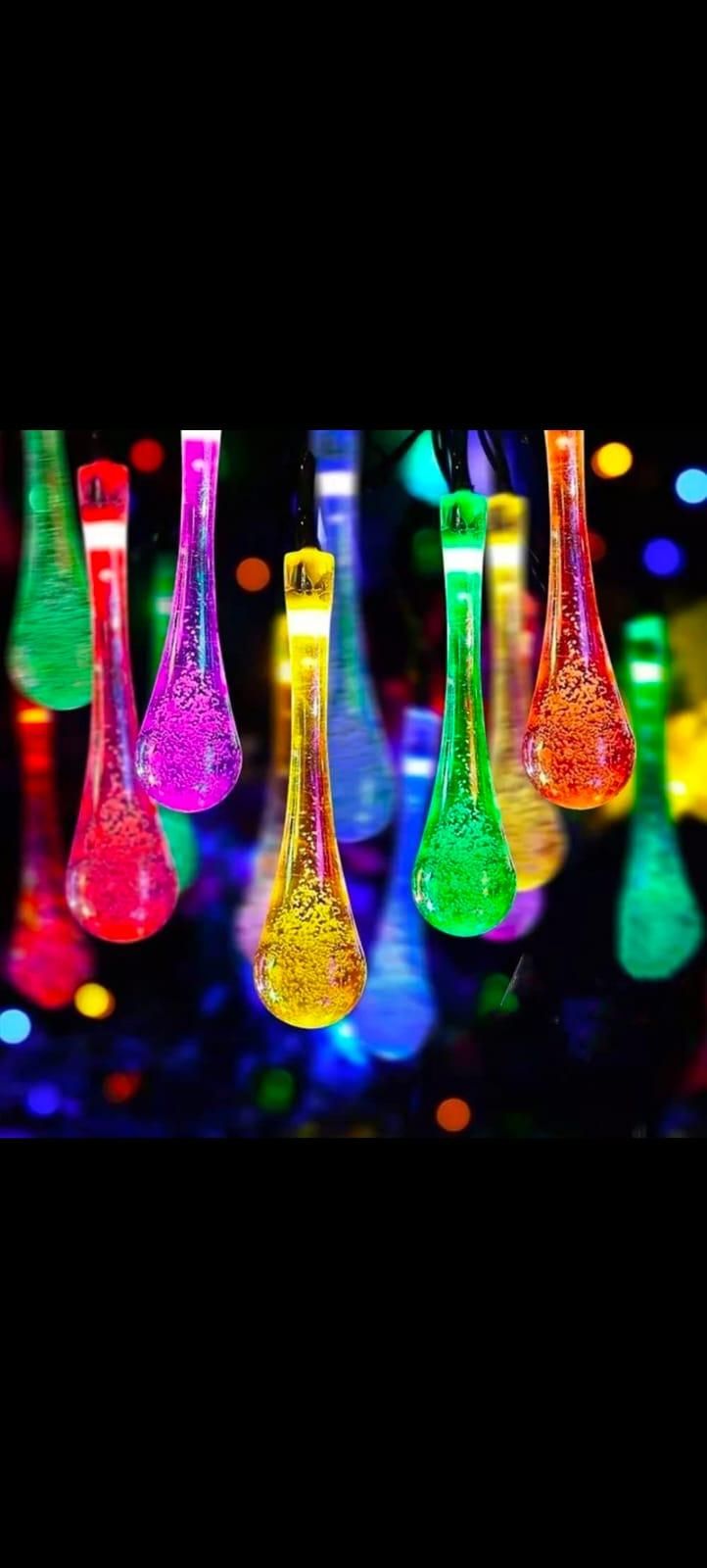 String Lights for Decoration - 14 LED Rain Drop Fairy Lights Waterproof Indoor Outdoor for Home Decoration - The Indian Home Vaultxggxt1 - 1s