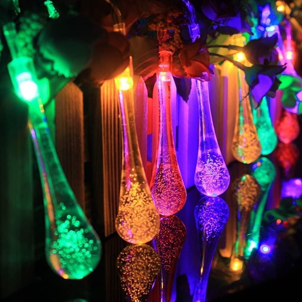 String Lights for Decoration - 14 LED Rain Drop Fairy Lights Waterproof Indoor Outdoor for Home Decoration - The Indian Home Vaultxggxt1 - 1s