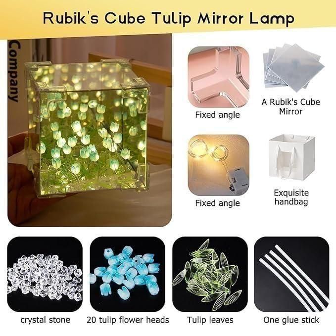 Tulip Cube Mirror Lamp - The Indian Home Vaultxggxt1 - 1s