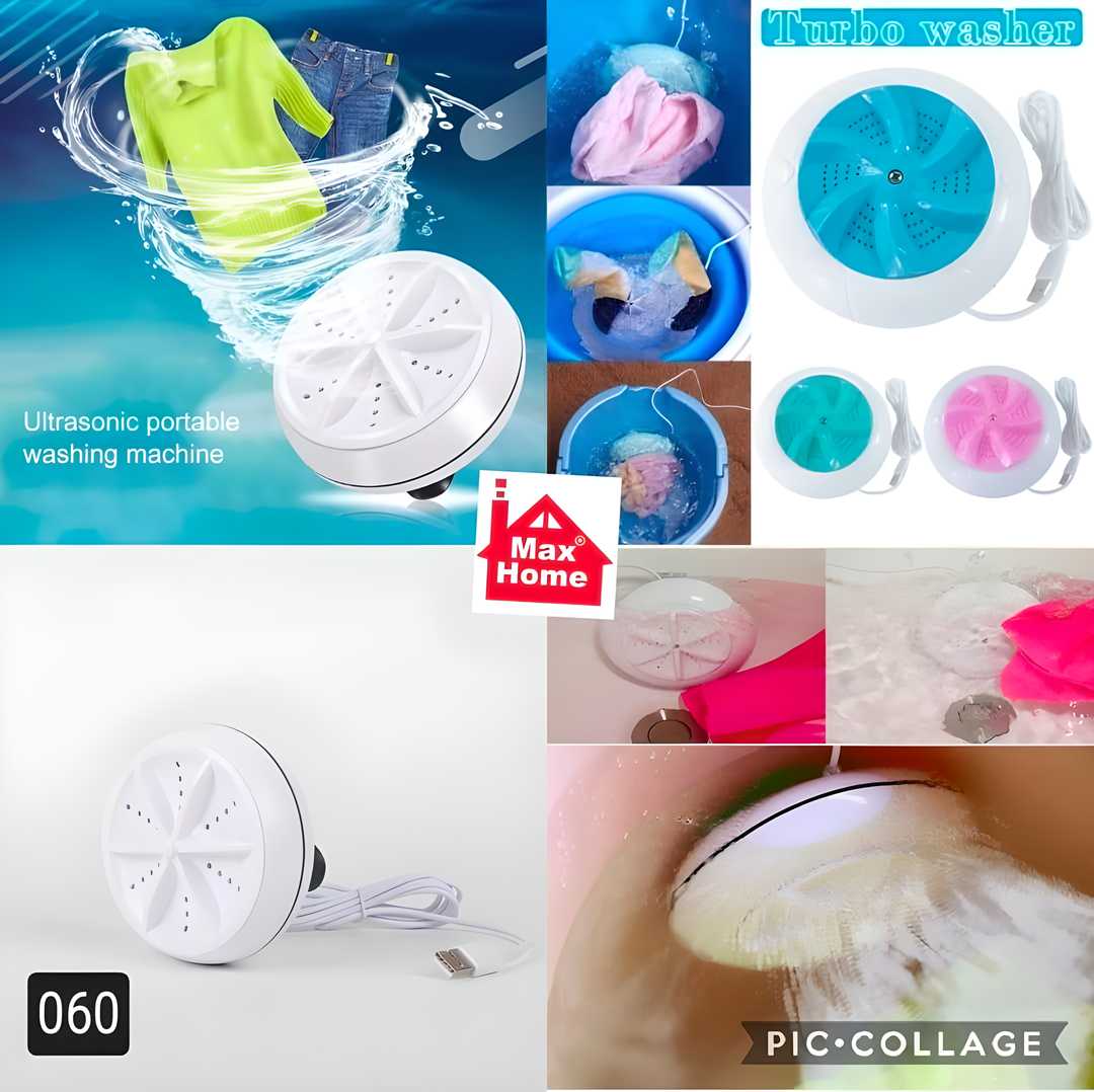 Portable Mini Washing Machine Ultrasonic Turbine Washer - The Indian Home Vaultxggxt1 - 1s