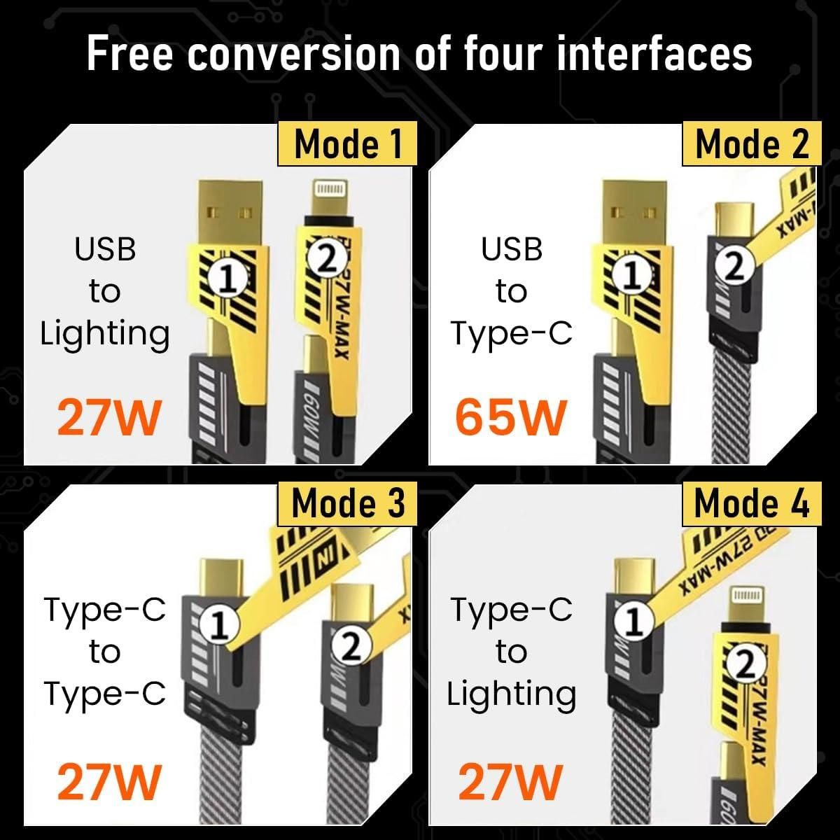 USB C Cable Lightning Cable 4 in 1 - The Indian Home Vaultxggxt1 - 1s